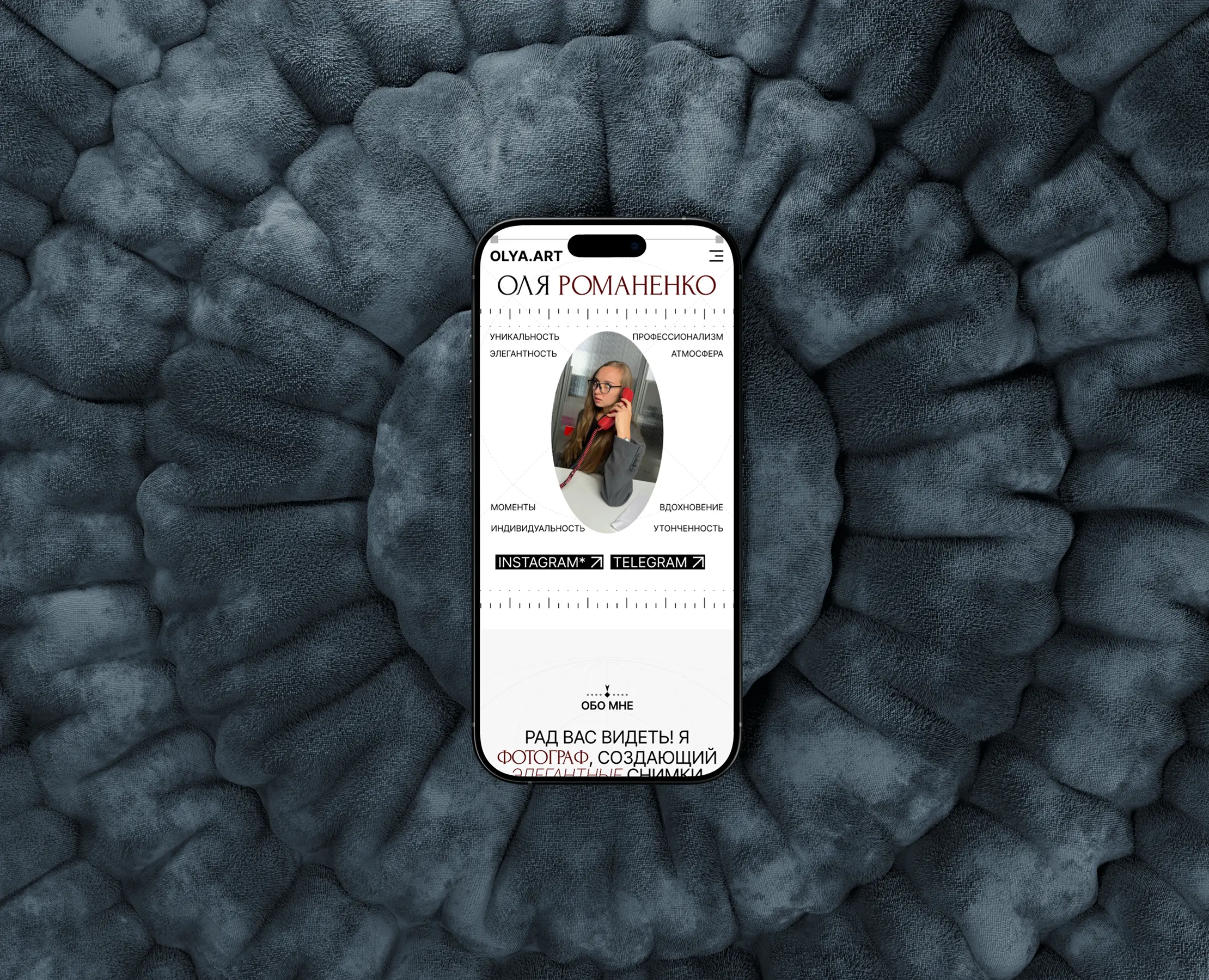 Olya.art site design preview